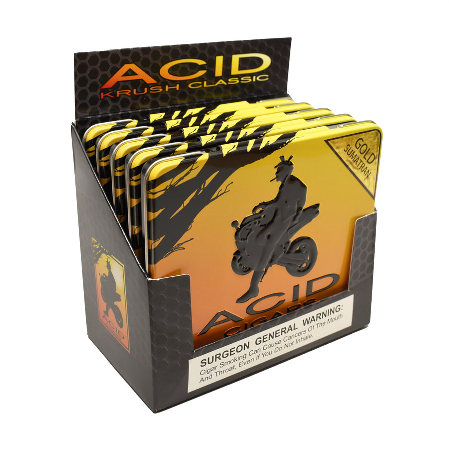 Drew Estate ACID Krush Gold Sumatra Tin 10ct 4 x 32 cigar tin