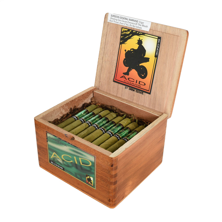 Drew Estate ACID Blondie Candela 4 x 38 open cigar box