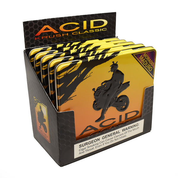 Drew Estate ACID Krush Morado Maduro Tin 10ct 4 x 32 cigar tin