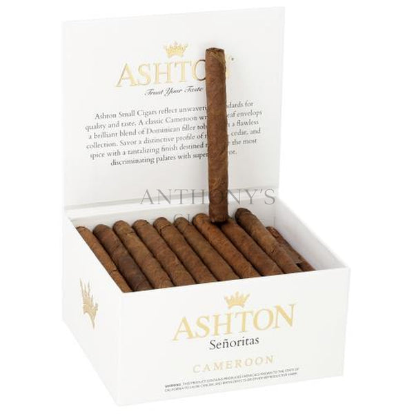 Ashton Small Cigars Cameroon Senoritas 10ct - Open Box
