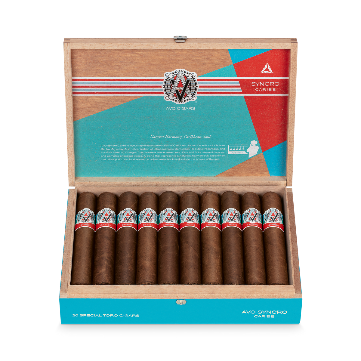 Avo Syncro Caribe Special Toro 6 x 60 open cigar box