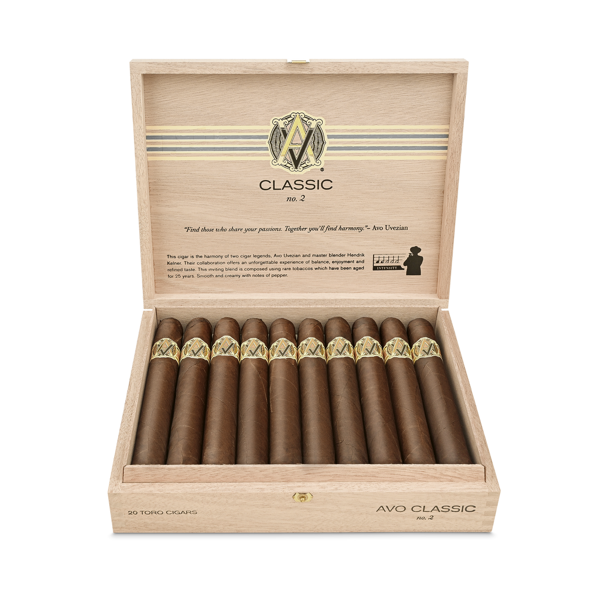 Avo Classic No. 2 6 x 50 open cigar box