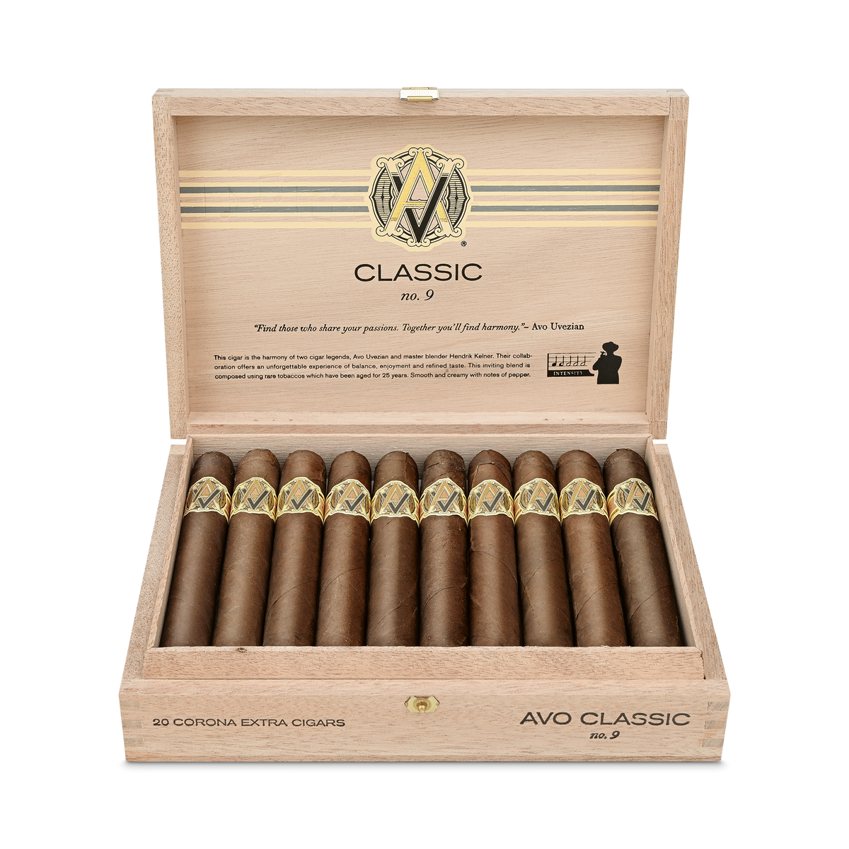 Avo Classic No. 9 4.75 x 48 open cigar box