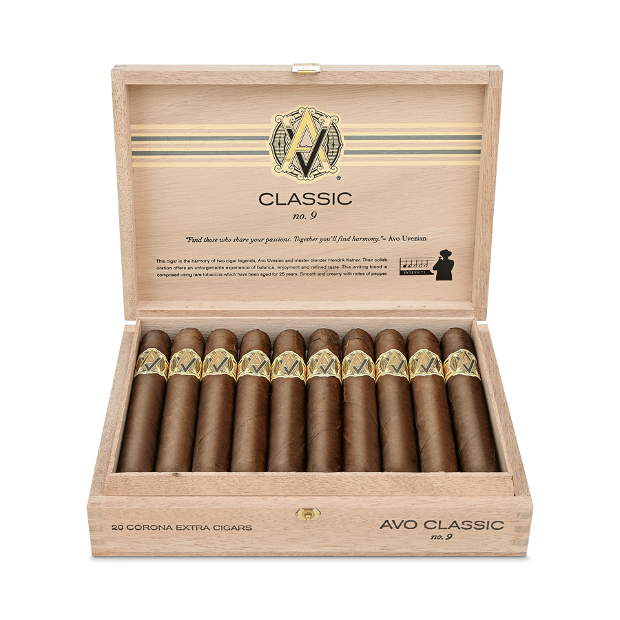 Avo Classic No. 9 4.75 x 48 open cigar box
