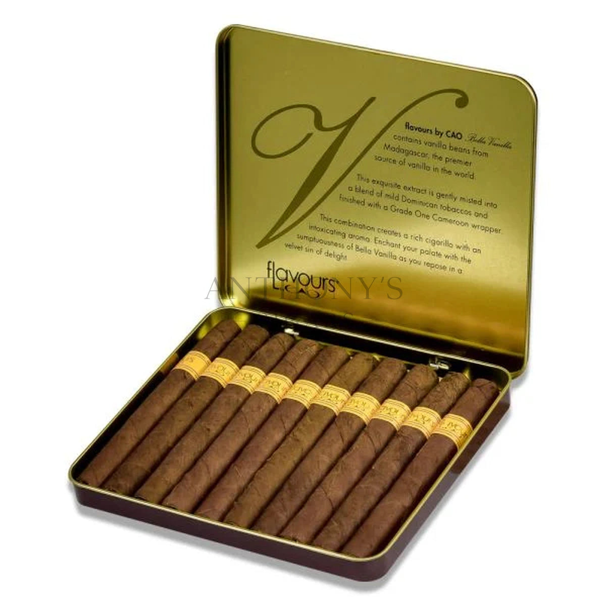CAO Flavours Bella Vanilla Cigarillos 10 ct - Open Box