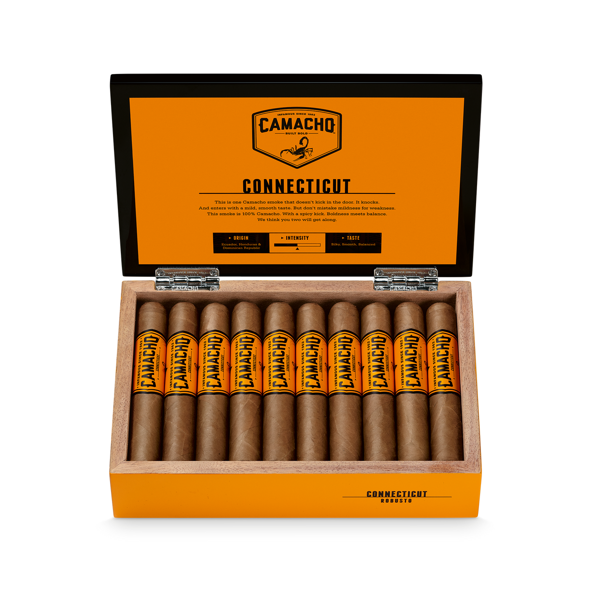 Camacho Connecticut Robusto 5 x 50 cigar box