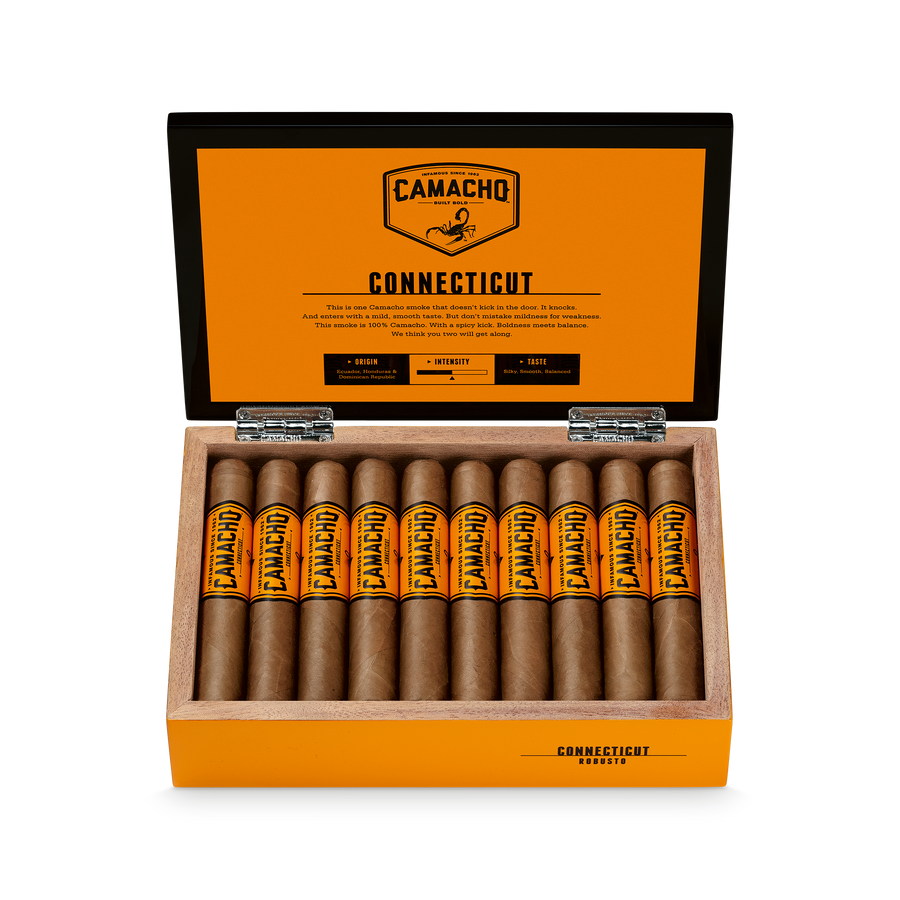 Camacho Connecticut Robusto 5 x 50 cigar box