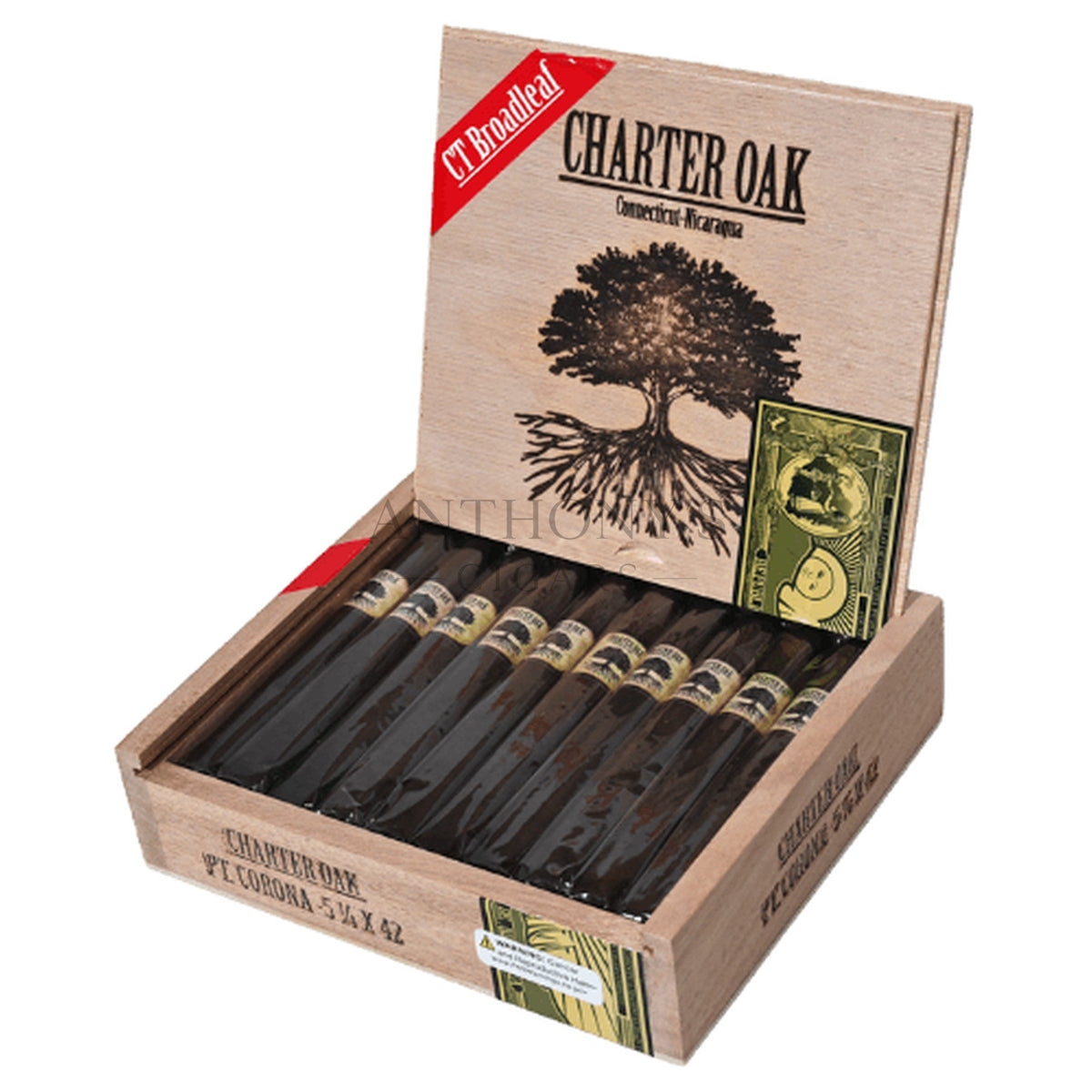 Foundation Charter Oak Maduro Petite Corona - Open Box