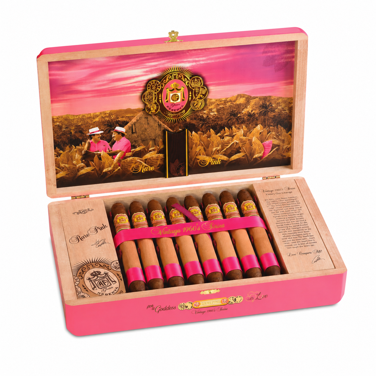 Arturo Fuente Rare Pink Sophisticated Hooker open cigar box