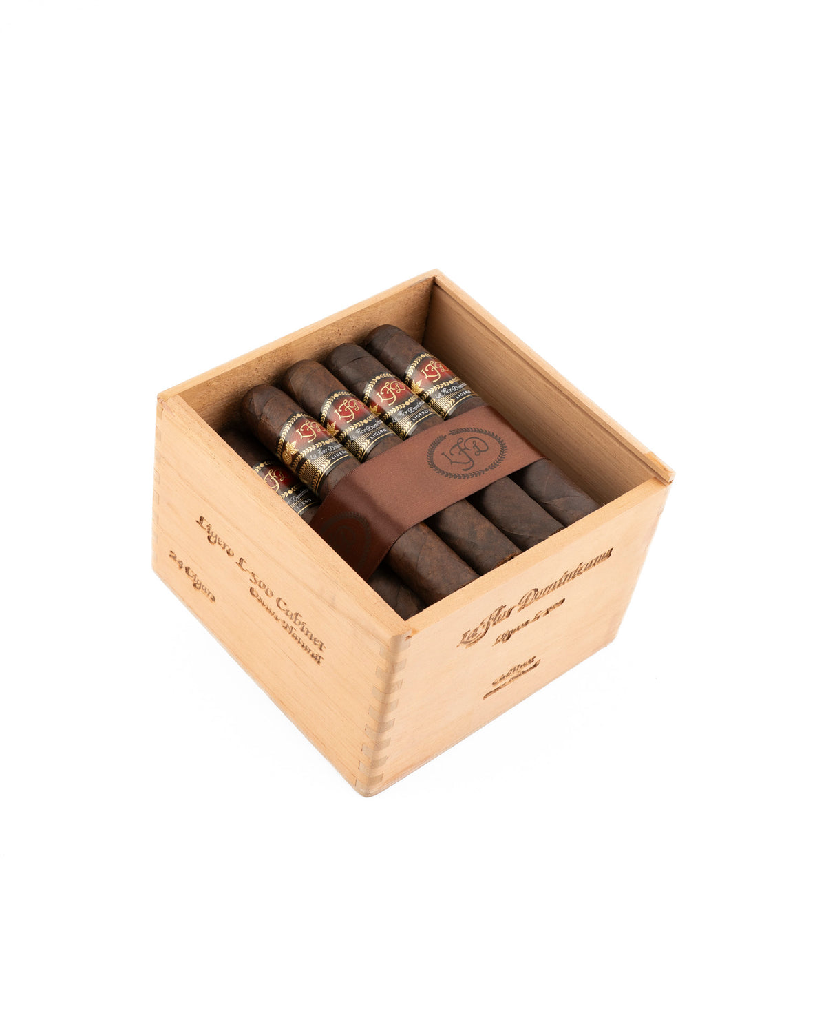 La Flor Dominicana Ligero Cabinet Oscuro L-500 Oscuro Natural open cigar box