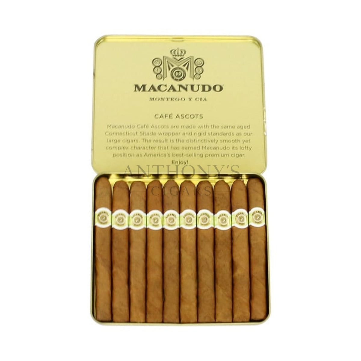 Macanudo Cafe Ascots 10ct Tin - Open Box