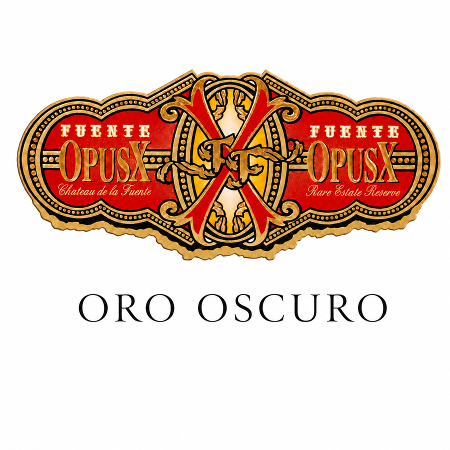 Arturo Fuente OpusX Oro Oscuro Super Belicoso cigar logo