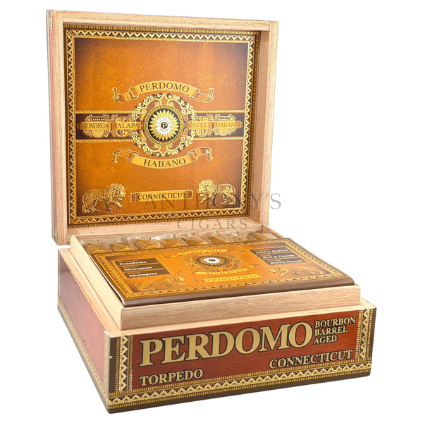 Perdomo Habano Bourbon Barrel Aged Connecticut Torpedo - Open Box