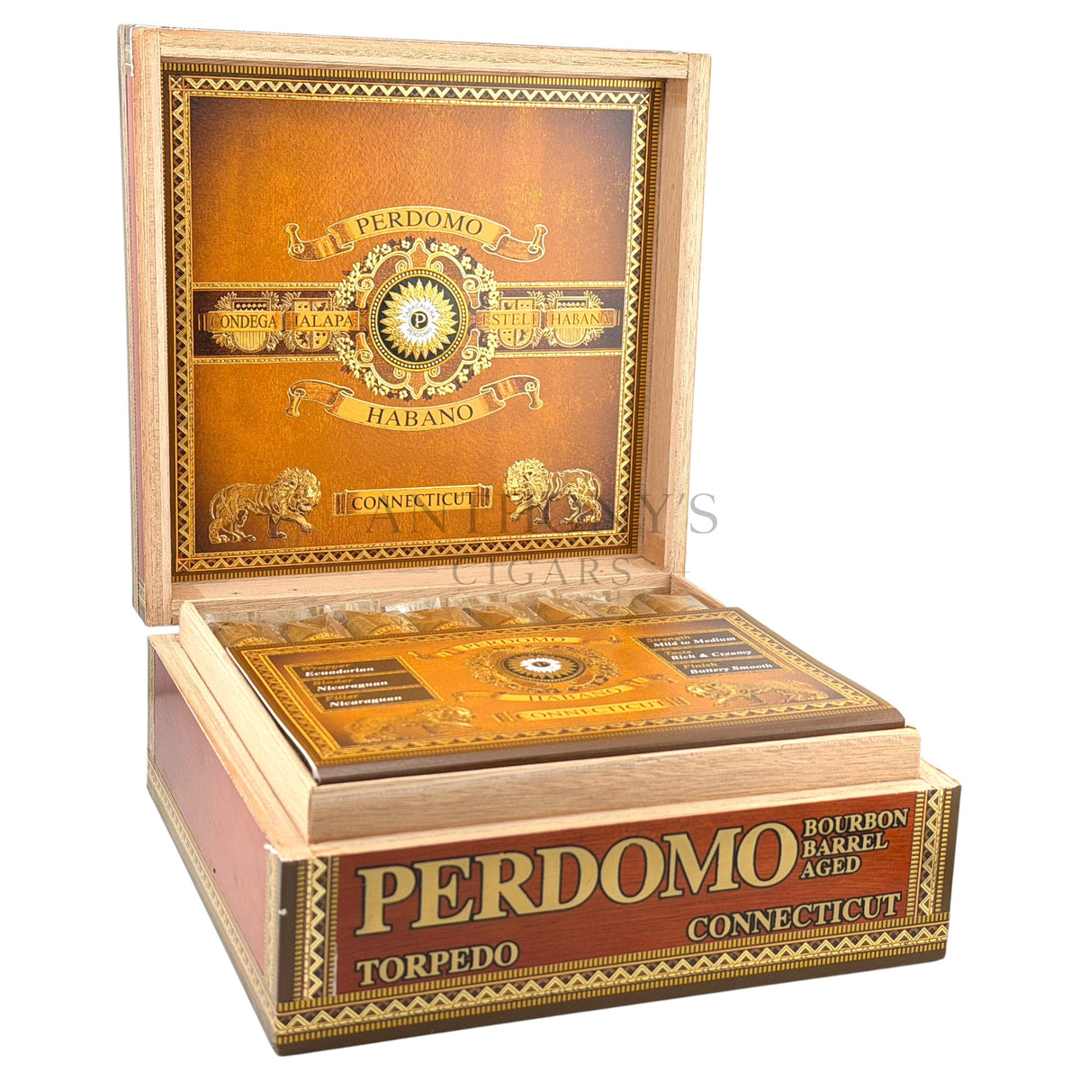 Perdomo Habano Bourbon Barrel Aged Connecticut Torpedo - Open Box