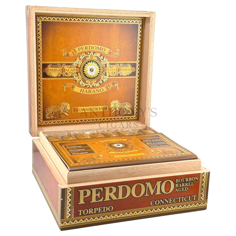 Perdomo Habano Bourbon Barrel Aged Connecticut Torpedo - Open Box