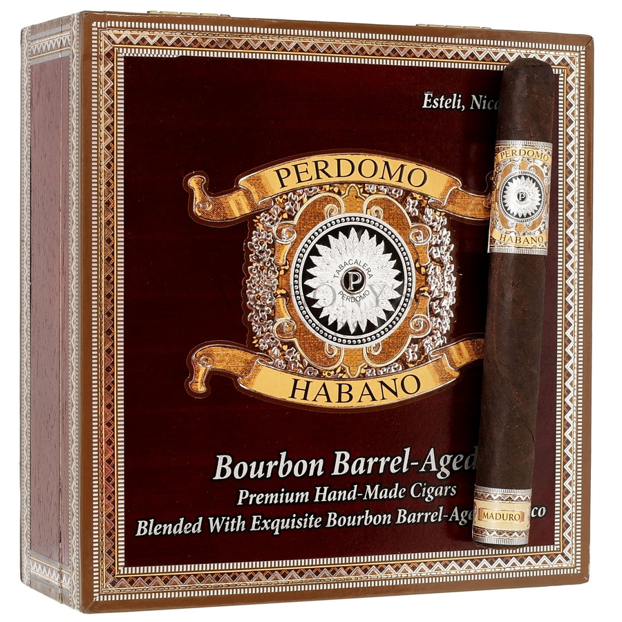 Perdomo Habano Bourbon Barrel Aged Maduro Churchill - Closed Box