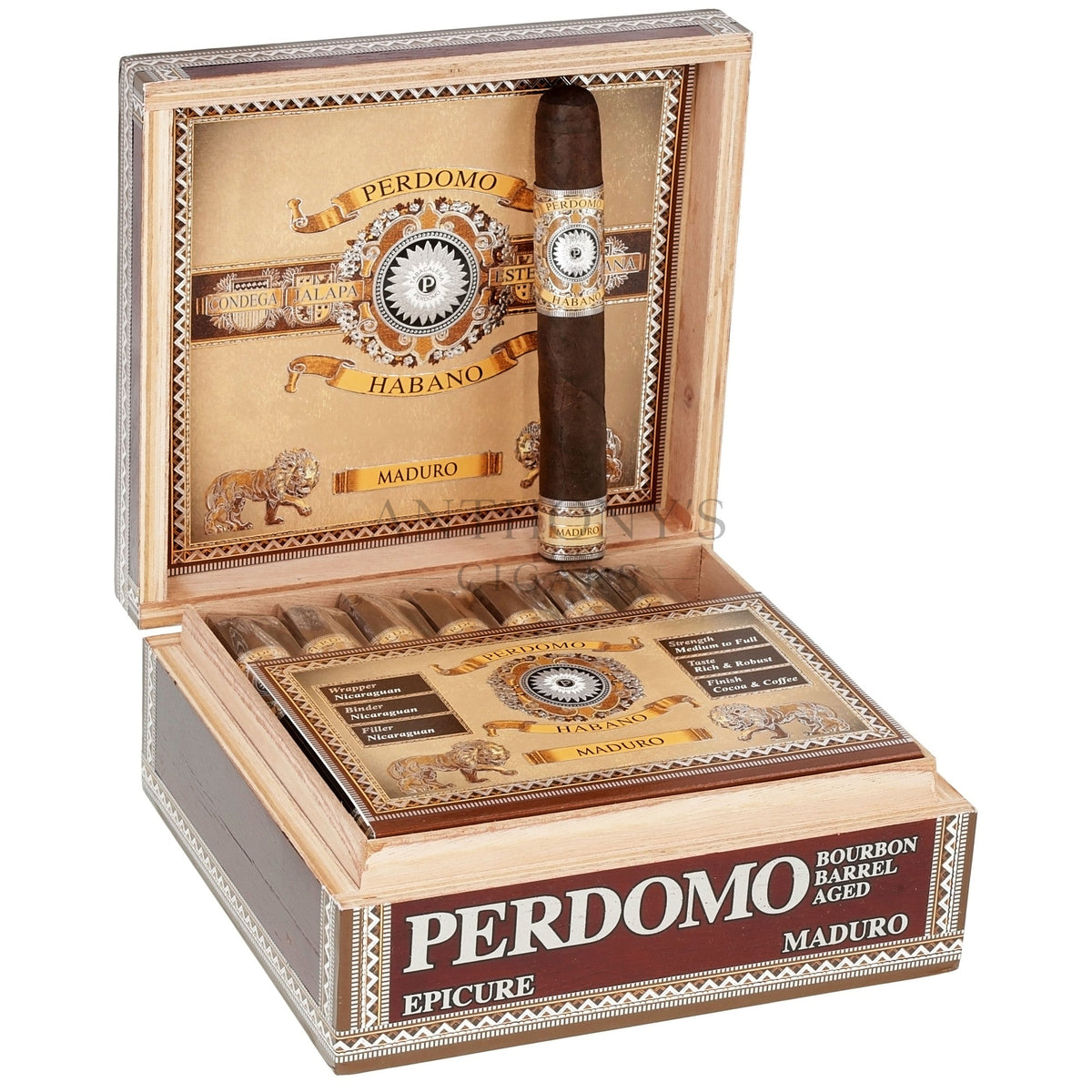 Perdomo Habano Bourbon Barrel Aged Maduro Epicure - Open Box