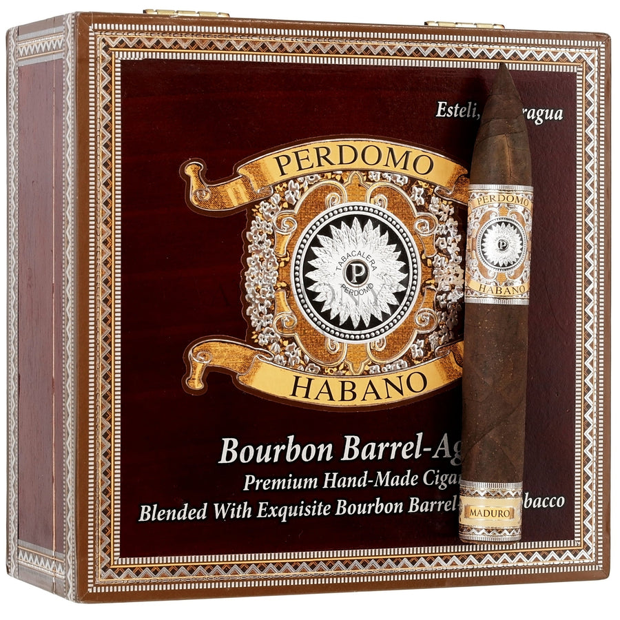 Perdomo Habano Bourbon Barrel Aged Maduro Torpedo - Closed Box