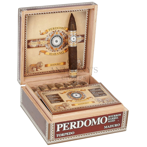 Perdomo Habano Bourbon Barrel Aged Maduro Torpedo - Open Box