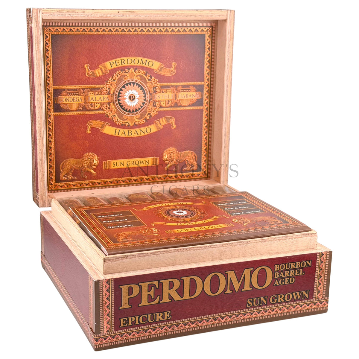 Perdomo Habano Bourbon Barrel Aged Sungrown Epicure - Open Box