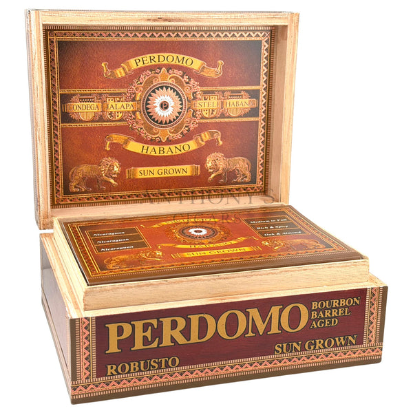 Perdomo Habano Bourbon Barrel Aged Sungrown Robusto - Open Box