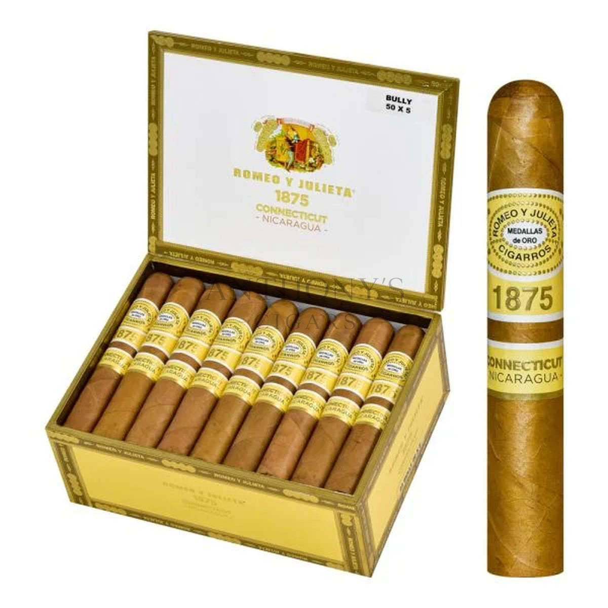 Romeo y Julieta 1875 Connecticut Nicaragua Bully - Open Box