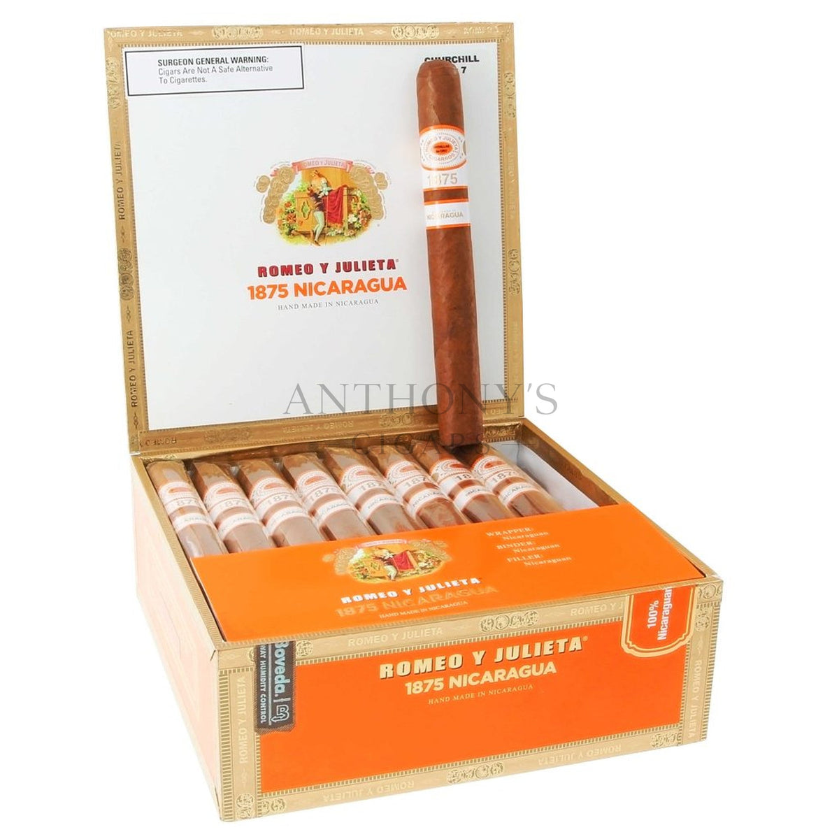 Romeo y Julieta 1875 Nicaragua Churchill - Open Box
