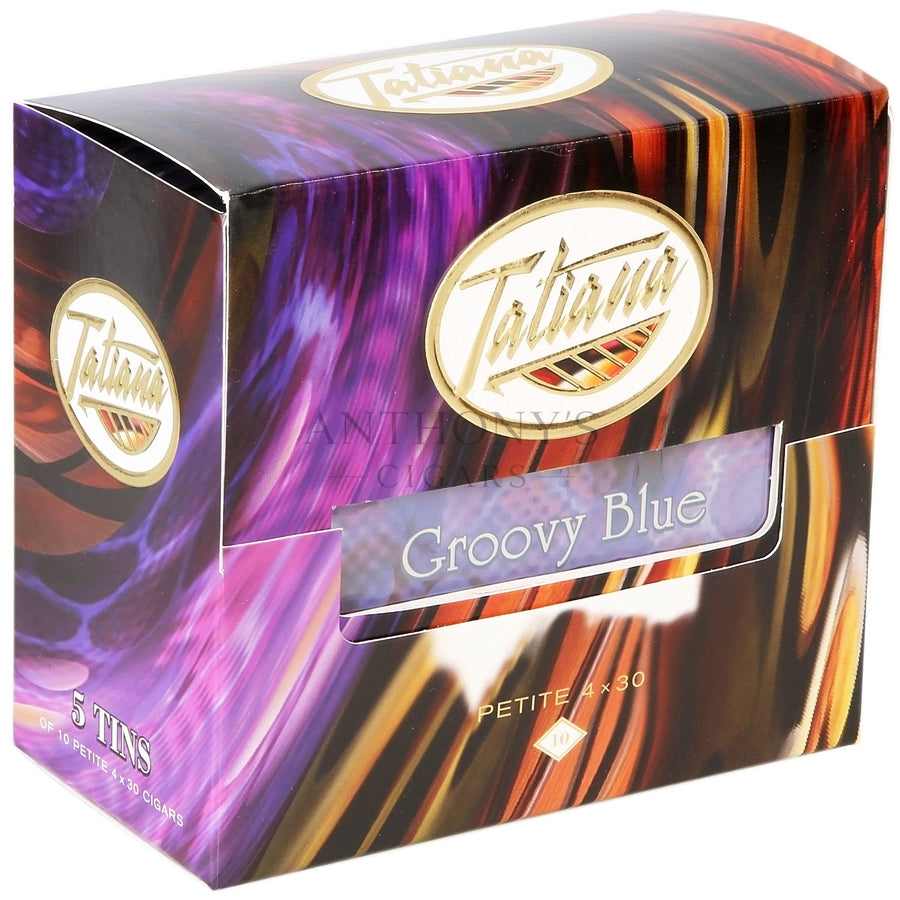Tatiana Petite Tin Groovy Blue - Closed Box