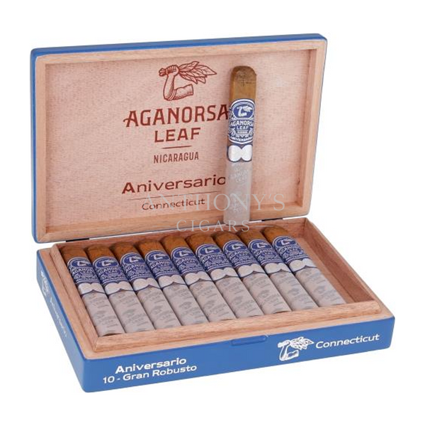Aganorsa Leaf Aniversario Connecticut Robusto Box Press cigar box