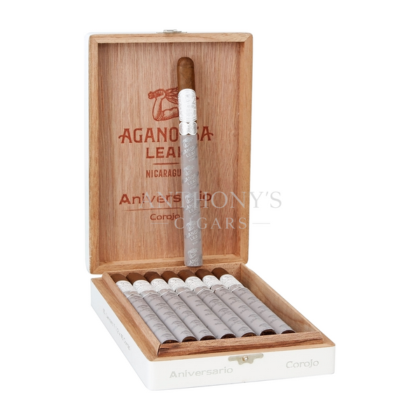 Aganorsa Leaf Aniversario Corojo Lancero cigar box