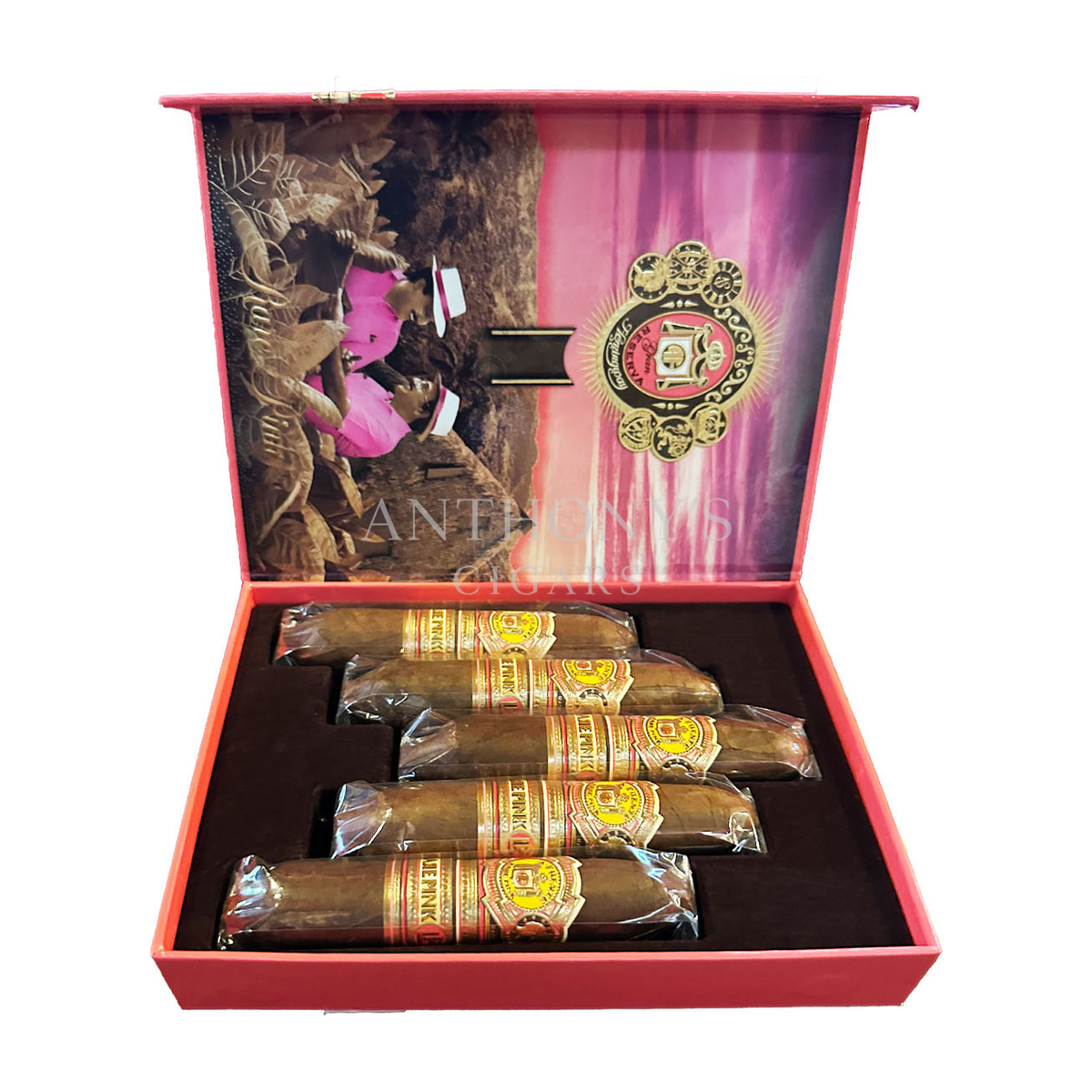 Arturo Fuente Rare Pink Work of Art 5 Pack cigar box