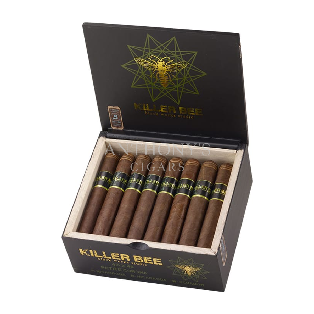 Black Works Studio Killer Bee Petite Corona cigar box