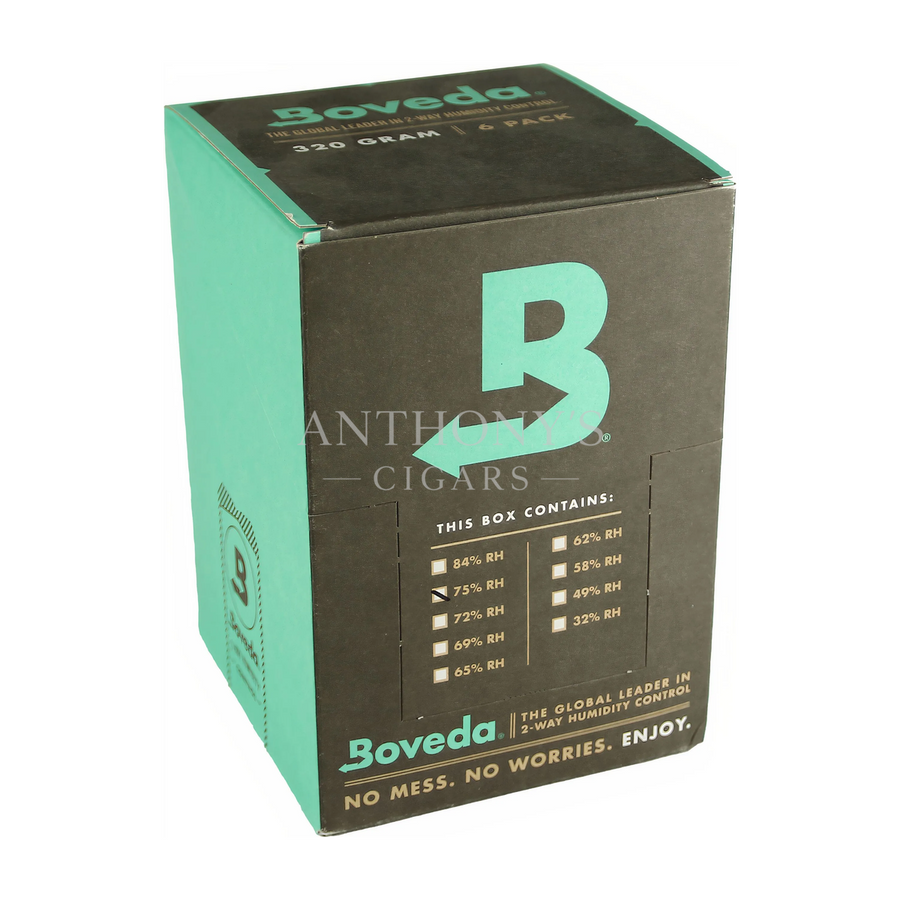 Boveda 320g 75% RH Pack cigar box closed