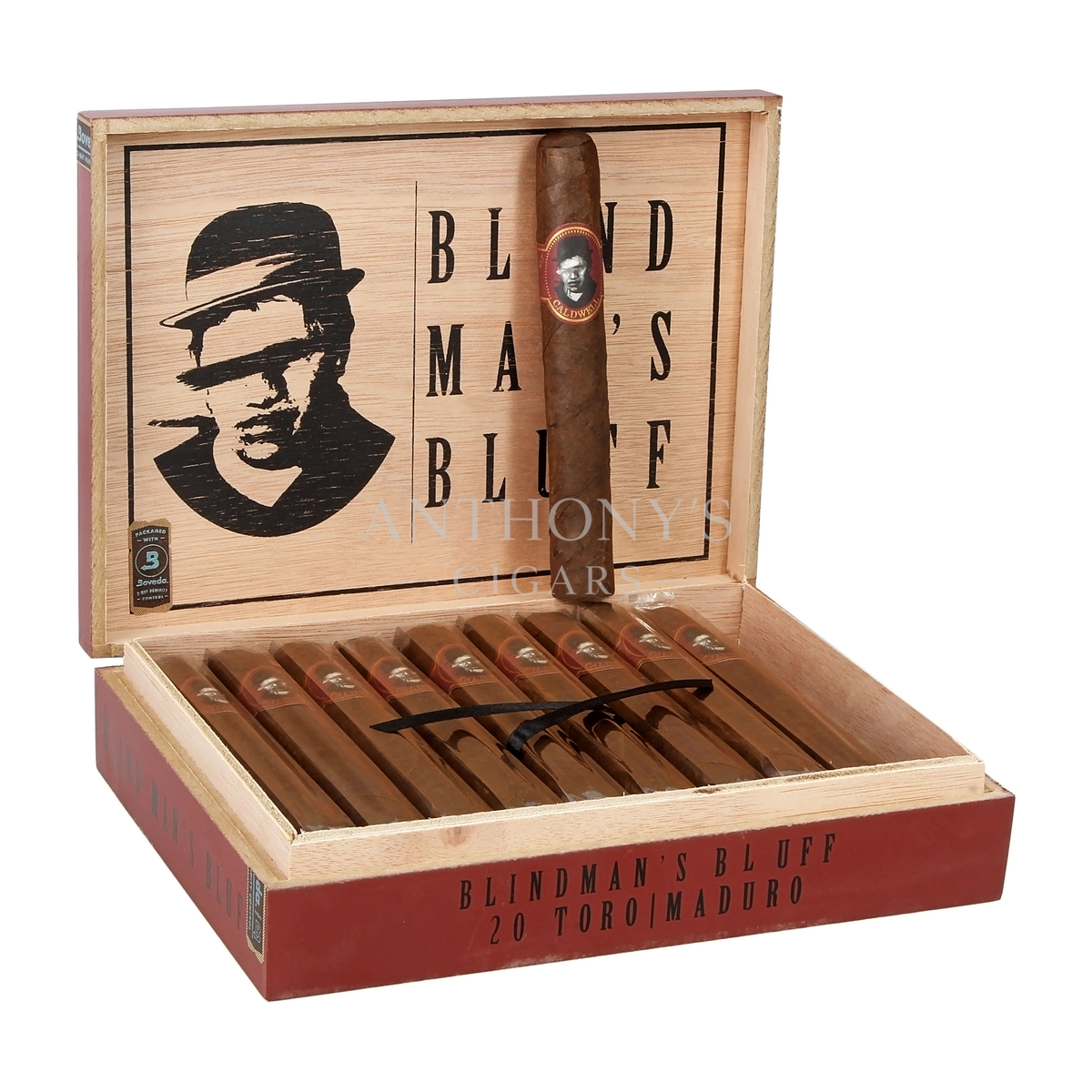 Caldwell Blind Man's Bluff Maduro Toro cigar box
