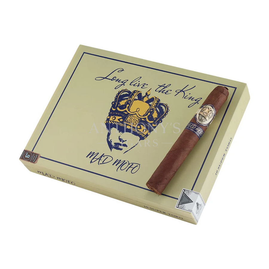 Caldwell Long Live the King Mad MoFo Maduro Super Toro cigar box closed