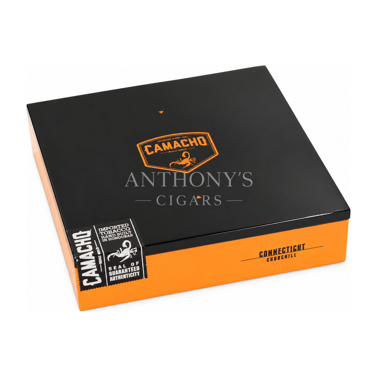 Camacho Connecticut Churchill cigar box closed