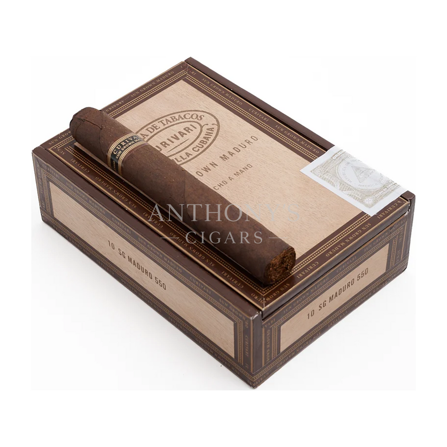 Curivari Sun Grown Maduro 554 cigar box closed