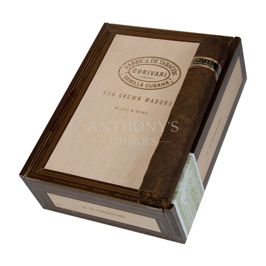 Curivari Sun Grown Maduro 654 cigar box closed