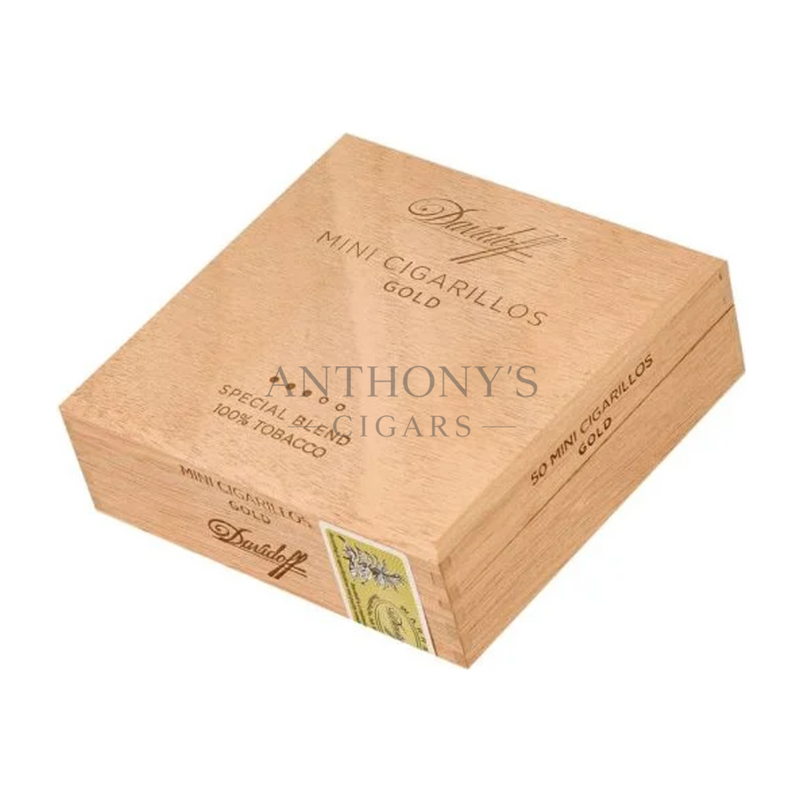 Davidoff Cigarillos Mini Cigarillos Gold 50ct box cigar box closed
