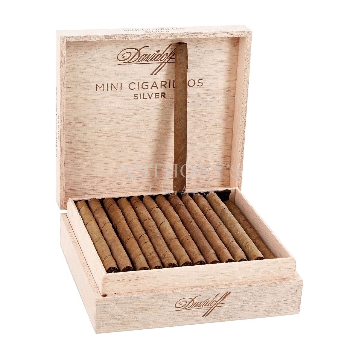 Davidoff Cigarillos Mini Cigarillos Silver 50ct box cigar box