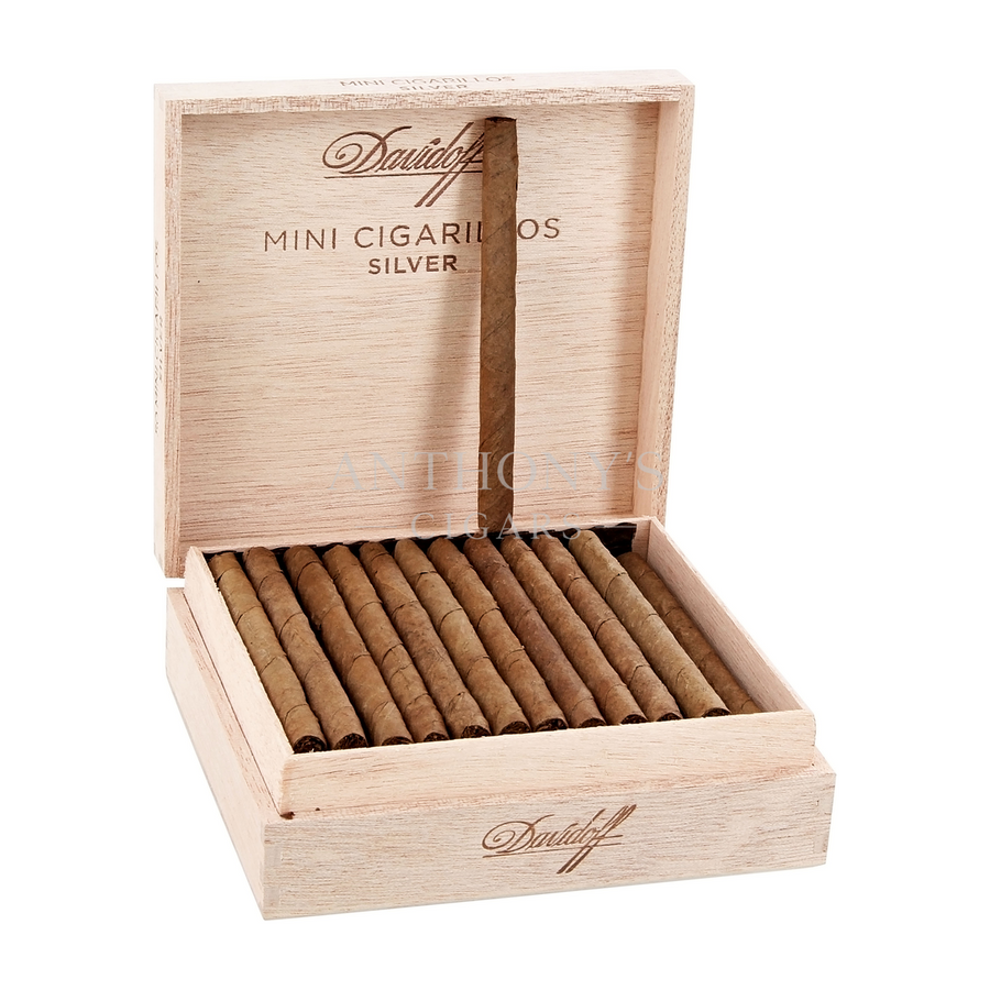 Davidoff Cigarillos Mini Cigarillos Silver 50ct box cigar box