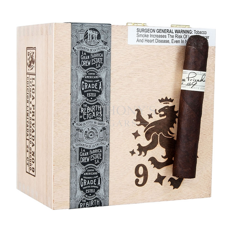 Drew Estate Liga Privada No. 9 Robusto cigar box closed