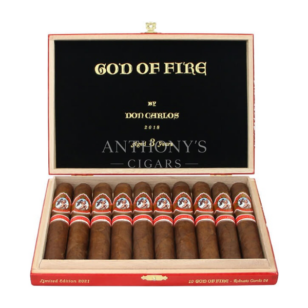 God of Fire by Don Carlos Robusto cigar box