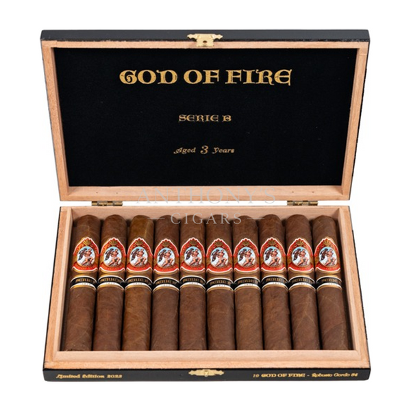 God of Fire Serie B Robusto Gordo 54 cigar box