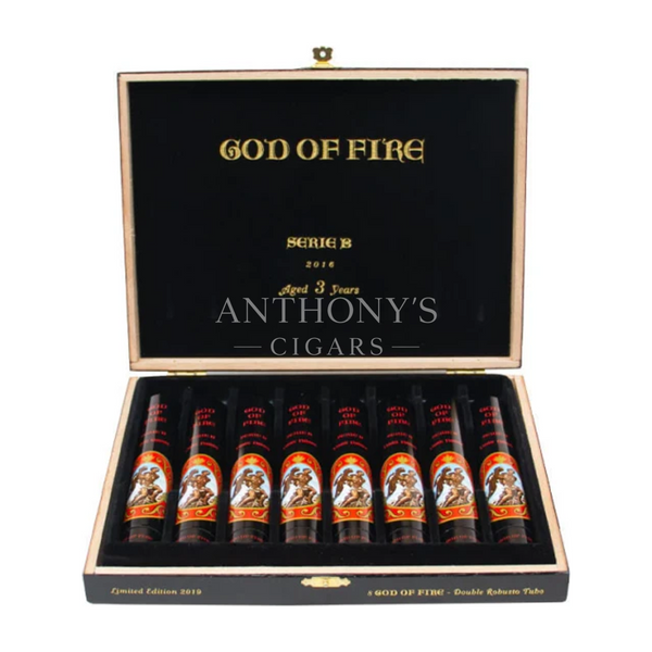 God of Fire Serie B Robusto Tubo cigar box