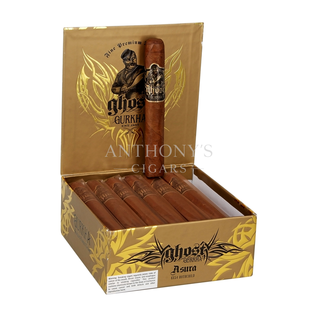 Gurkha Ghost Gold Asura cigar box