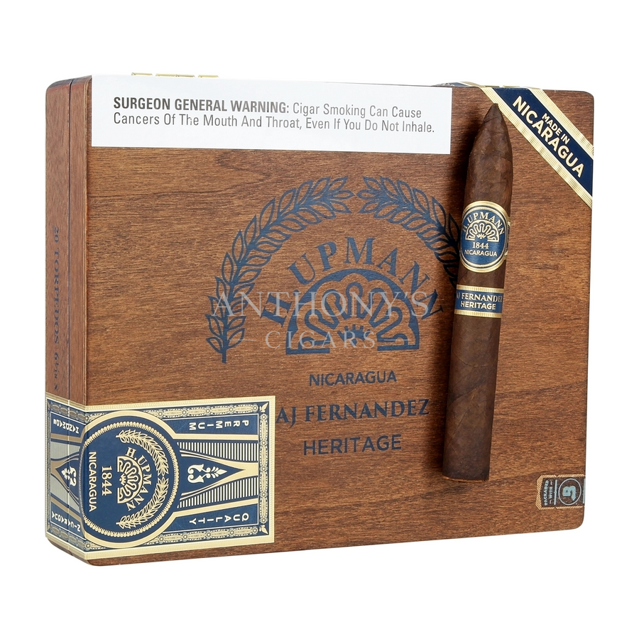H. Upmann Nicaragua AJF Heritage Torpedo cigar box closed