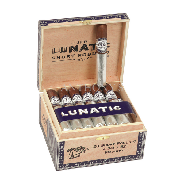 JFR Lunatic Maduro Short Robusto cigar box