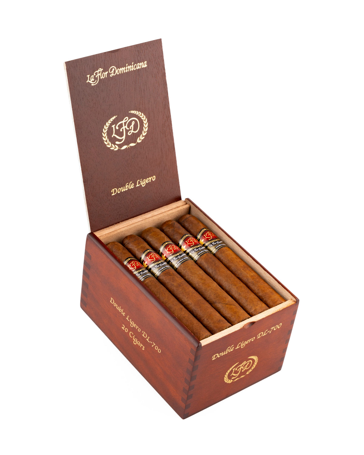 La Flor Dominicana Double Ligero DL-700 Natural open cigar box