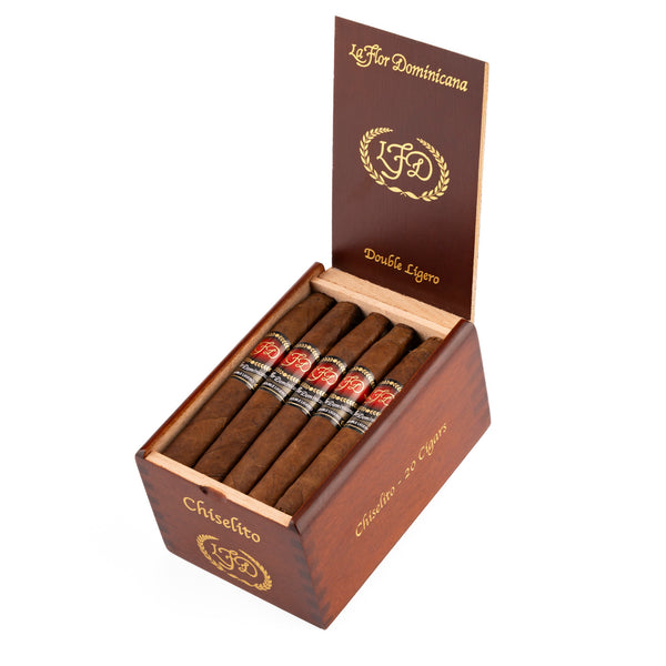 La Flor Dominicana Double Ligero Chiselito Natural open cigar box